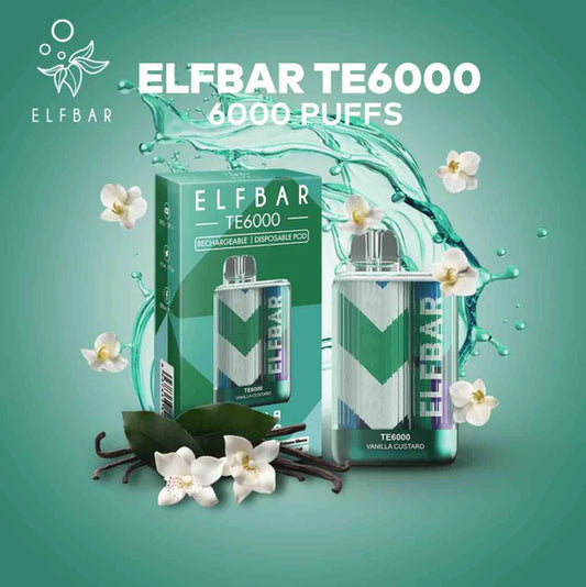 Elfbar TE6000 Vanilla Custaro Vape - Enjoy 6000 Puffs!
