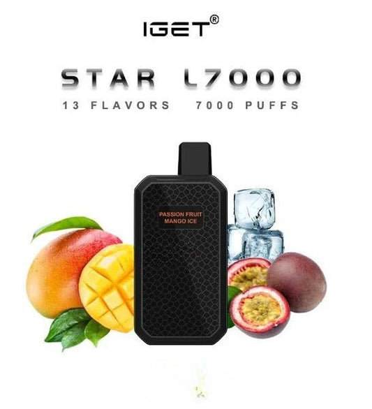 IGET Star Passionfruit Mango Ice Vape 7000 Puffs - Vape House