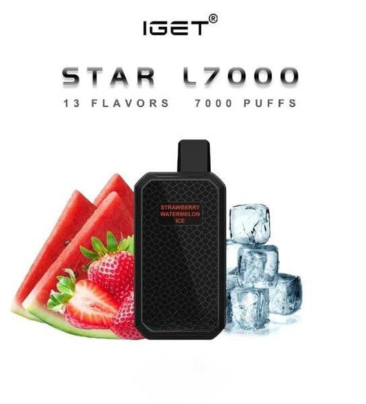 IGET Star Strawberry Watermelon Ice Vape 7000 Puffs - Vape House